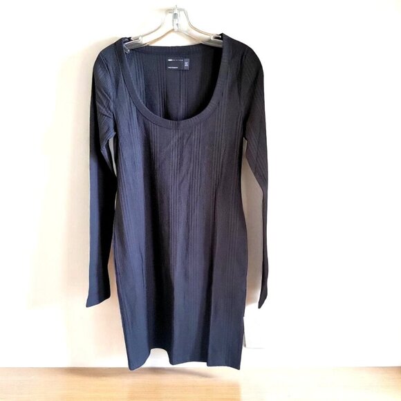 ASOS Design Ribbed Long Sleeve Mini Dress Crew Neck- US 8 - Picture 1 of 8